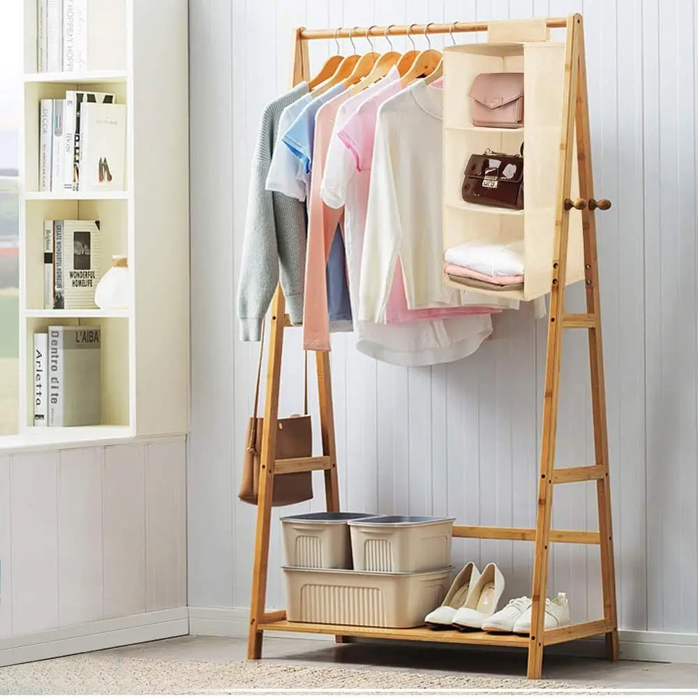 Customized Collapsible clothes Storage Wardrobe shelf Organizer Fashion Hanging  Closet Organizer