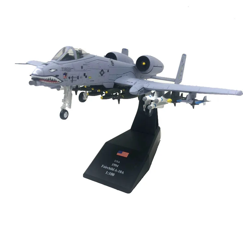 1/100 Scale Fairchild Republic A-10 Thunderbolt Plane Fighter Diecast Airplane Alloy Model
