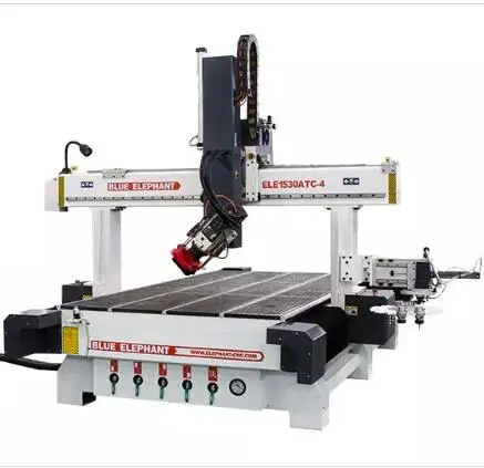 Heavy-duty Efficient  1530 4 Axis ATC CNC Wood Router Machine for making sofa doors cabinet  With side carousel auto tool price
