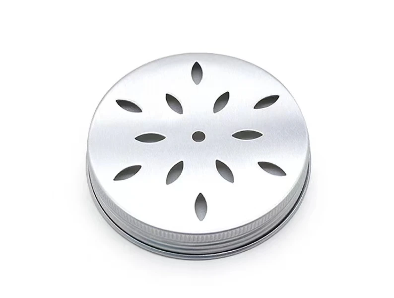 Wholesale Custom Metal Car Perfume Gel Packaging Jar Container 120ml 4 oz Aluminum Round Tin Jar with Hollowed-out Screw Lid