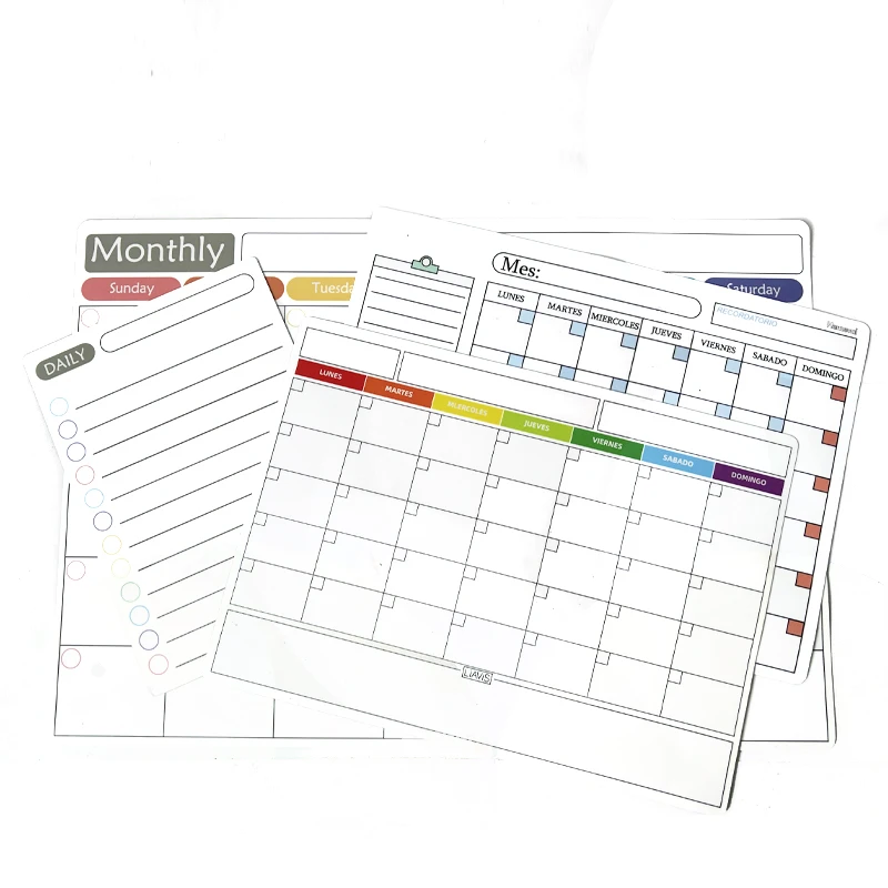 Magnetic Calendar For Refrigerator Set Weekly Dry Erase Fridge Calendar Whiteboard Meal Planner Menu Board