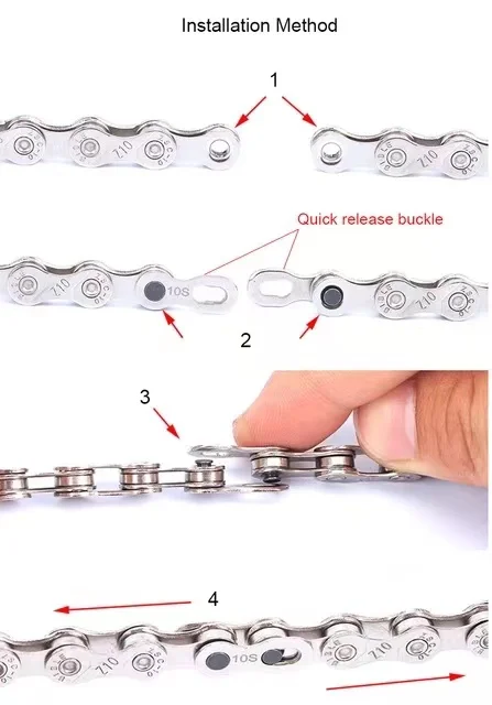 Bicycle Chain 6 7 8 9 10 11 12 Speed Velocidade Electroplated Silver Chain Mountain Road Bike MTB Chains