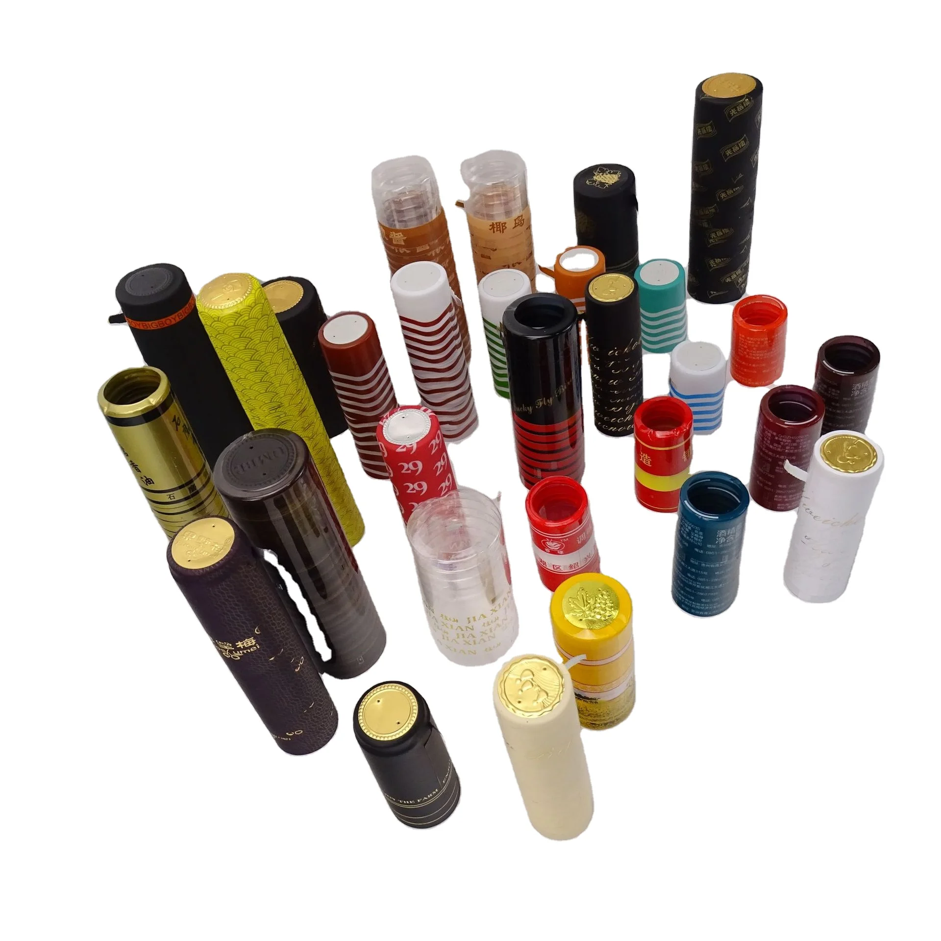 The Best Pvc Label Shrink Bottle Cap Aluminum Plastic Capsule Heat Shrinkable Capsule For Wine Bottle