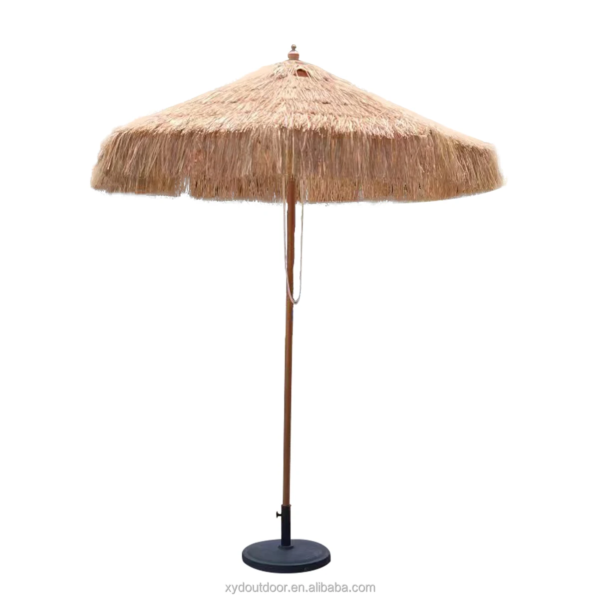 Hot Sale Popular Large Hawaiian Adjustable PP Straw Beach Portable Umbrella for Outdoor guarda-chuva de palha