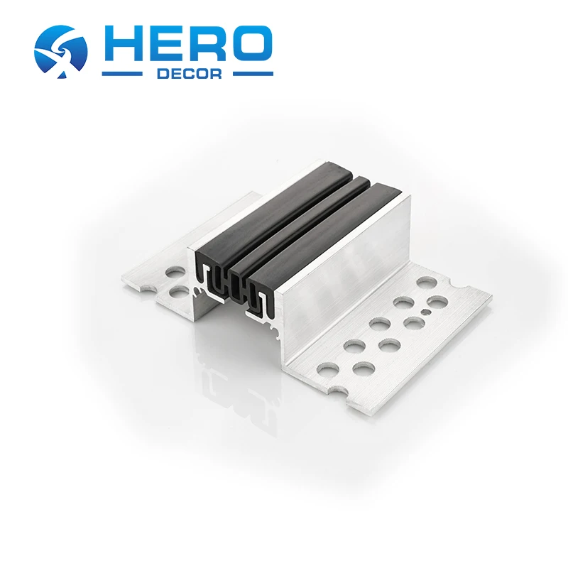 HERO Metal Factory Custom Aluminum Concrete Tile Expansion Joint/Tile Movement Joint for Ceramic Tiles
