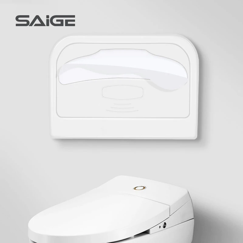 Plastic ABS Wall Mount 1/2  Half Folded Toilet Paper Seat Cover Dispenser