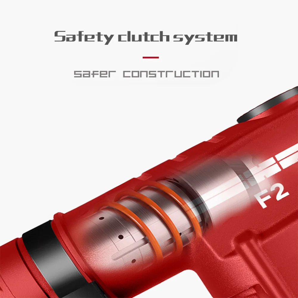 
2020 New HEFUN F2 Demolition Breaker Hammer, Electric Rotary Hammer Drill 