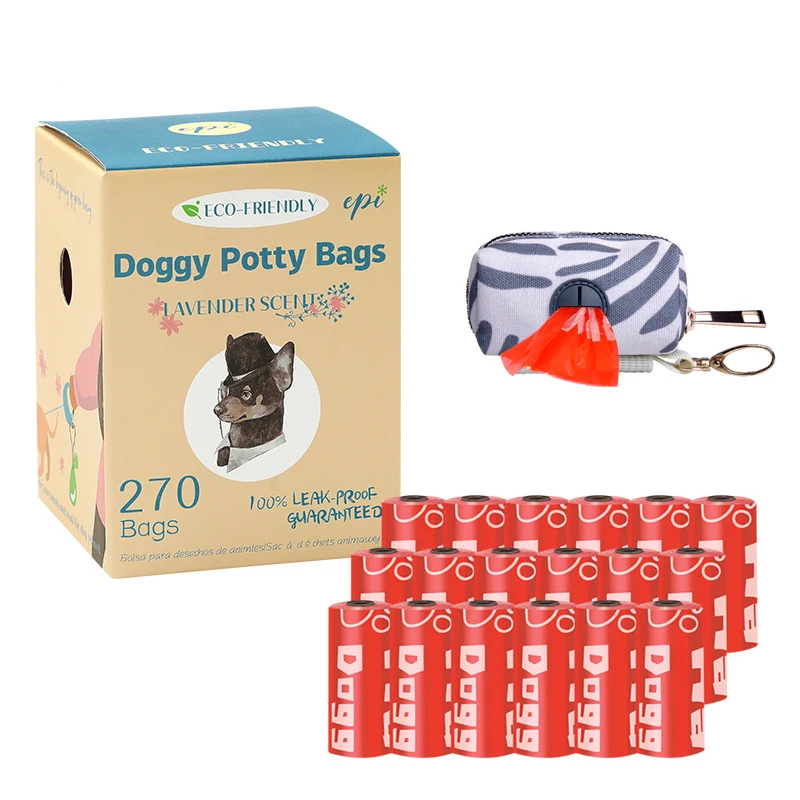 Amazon-pet Best Seller Compostable Environment-friendly Scented 100% Pet Waste Bio Degradable Compostable Pet Dog Poop Bag 240 B