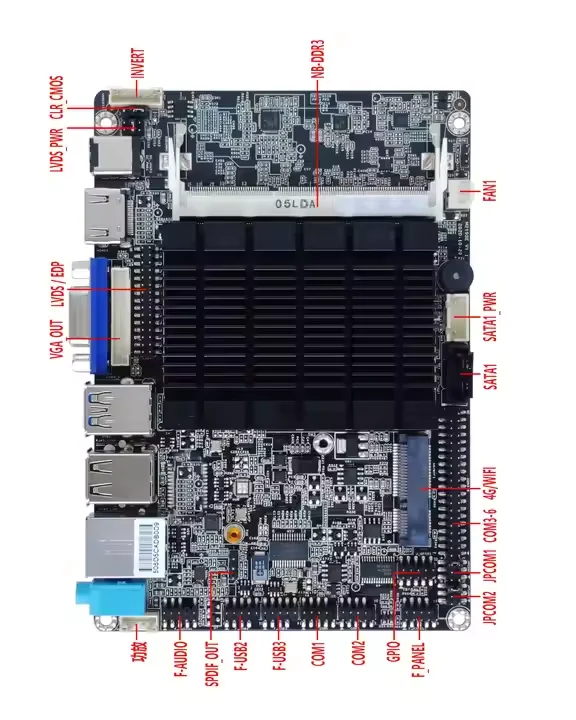 Материнская плата тонкая материнская плата mini itx HD VGA 2 Lan nano mini itx материнская плата 3,5 дюймов Промышленная материнская плата