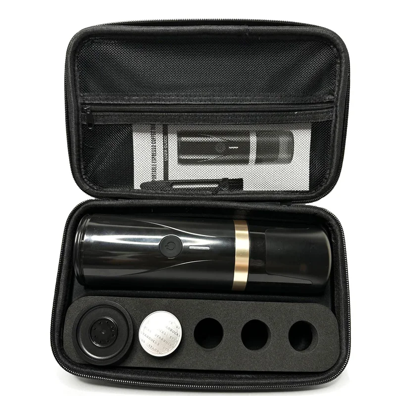 Electric Press Long Lasting Battery Operated Coffee Maker Portable Home Traveling Espresso Machine Mini Stainless Steel Outdoor