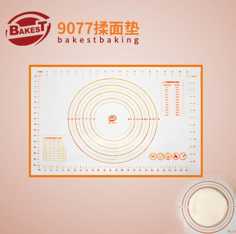 Wholesale Non-Stick Silicone Pastry Baking Mat With Measurements Kneading Pastry Dough Rolling Mat