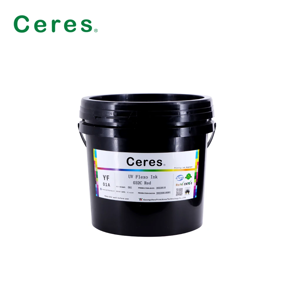 Flash drying UV flexo ink red colour for Viscosity stabilization