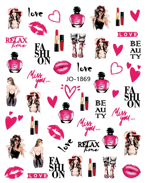 Professional Nails Salon Art Decals Stickers Nail Decals Set Nail Art Stickers