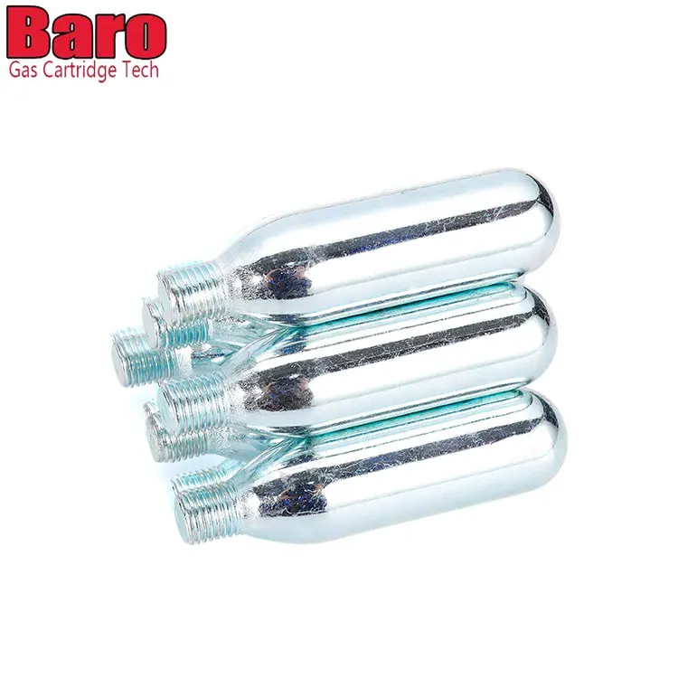 Carbon Steel 8g CO2 Cartridge Tire Air Refill 8g CO2 Gas Cylinder