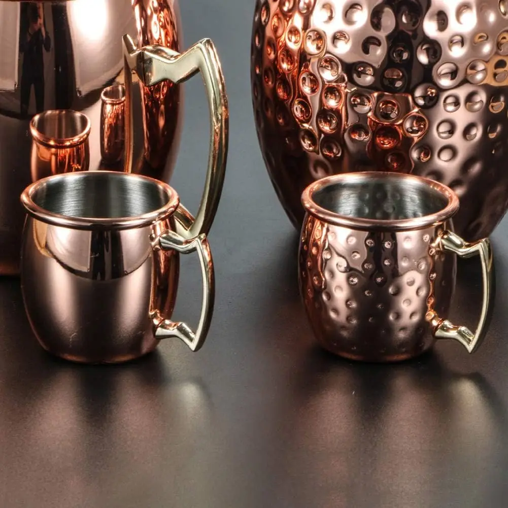 Set Of 2 Cups Stainless Steel Beer Wine Water Milk Coffee 60ml Moscow Mule Mug for Cocktail Drinking
