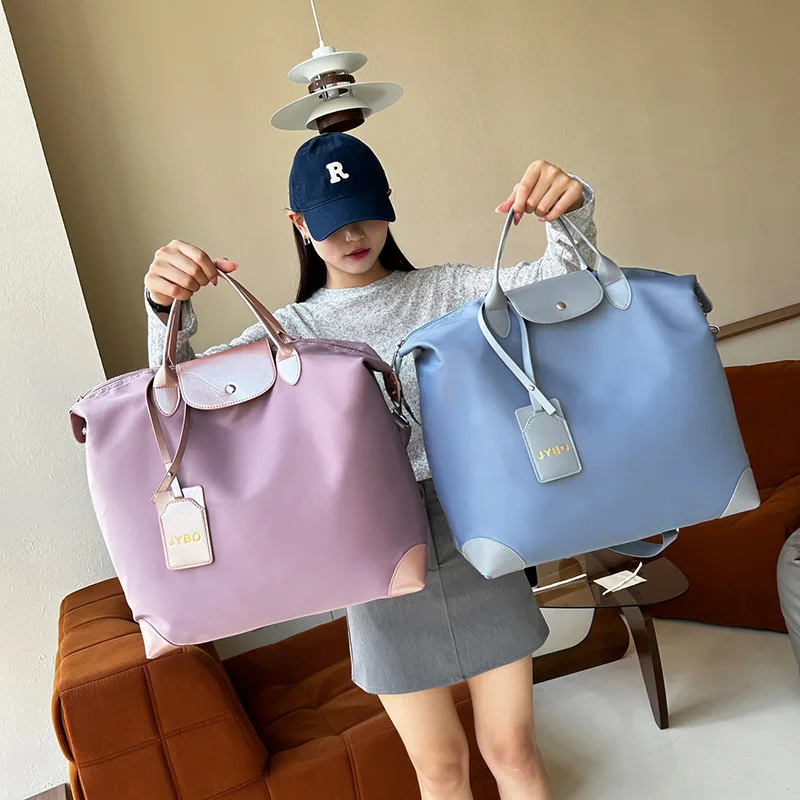 Factory Wholesale Sports High-Density Waterproof Nylon Large Travel Cross Body Tote Bag Lightweight And Foldable Ladies Hand Bag