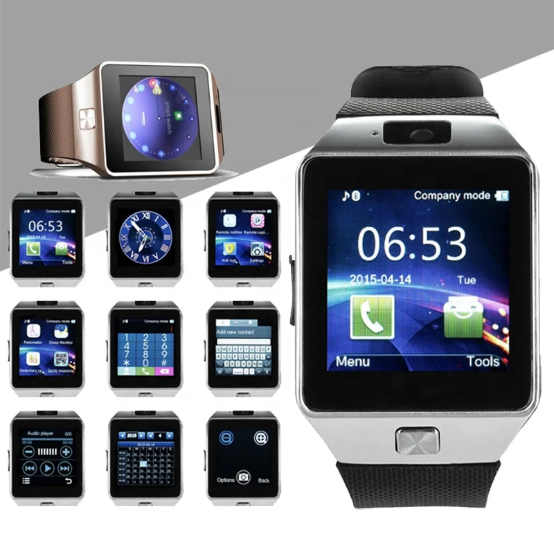 2023 Hot Sale LCD Screen Smart Watch With Camera And Sim Card DZ09 Mobile Smart Watch For Android Phones