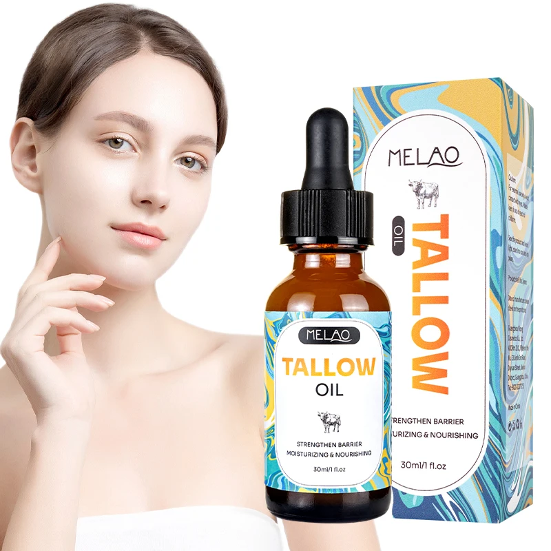 Private Label Tallow Face Oil  Fragrance-Free Nourishing Moisturizing Natural Glowing Rose Beef Tallow Skin Care Oil