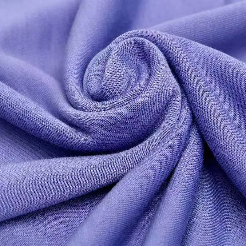 Hot Spring Autumn Season   Knitted Spandex Organic  Cotton Fabric  For Fleece  Clothing