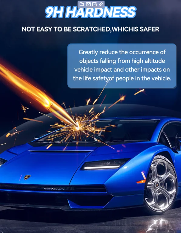 PET Explosion Proof Armored Windshield Protection Glass Film For Car Automotive Window Film Decoration
