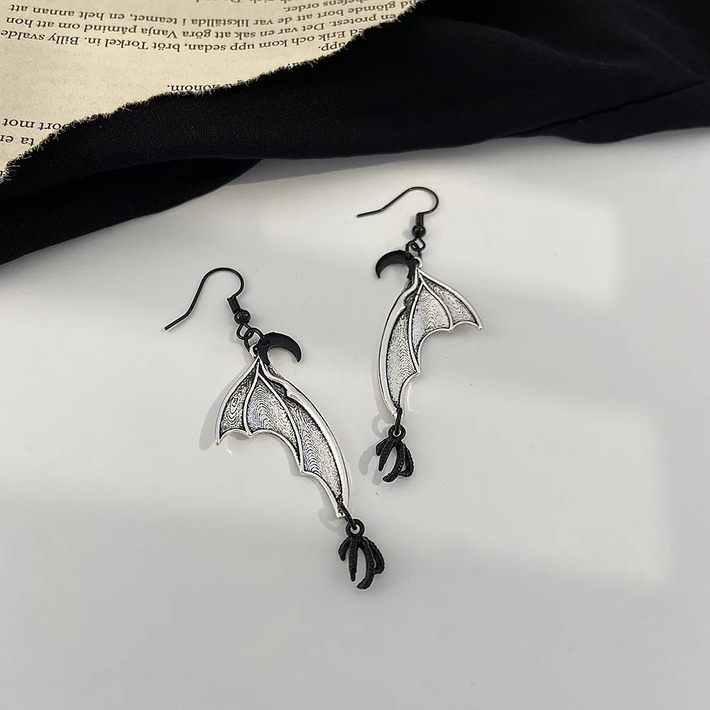 Halloween Bat Wings Earrings Paper Clip Mushroom Dangle Earrings Cool Halloween Costumes Party for Women AM1171026