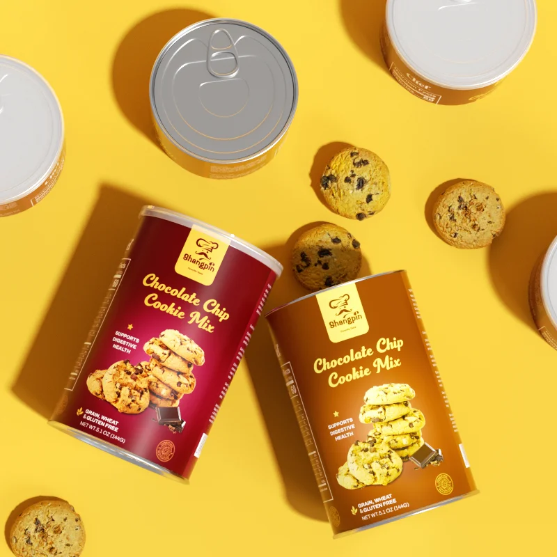 Custom Kraft aluminium foil Nut Cookie Biscuits Paper Tube Chocolate Potato Cylinder Packaging for Cookies Round Box