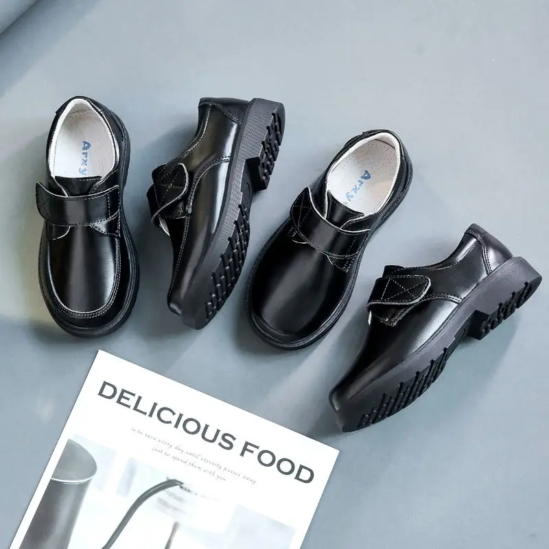 Performance leather shoes fashion student work clothes children school
