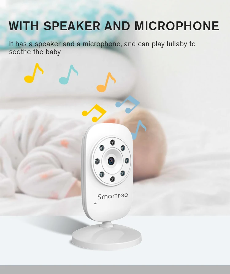 Panoramic digital children crying detection sound monitoring baby monitor sound detection