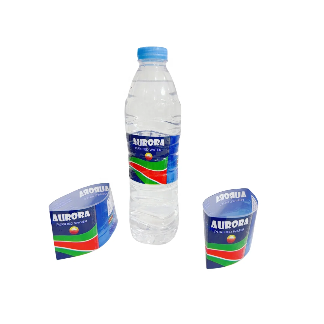 Custom Logo Print 500ml PVC/PET Beverage Heat Shrink Sleeve Labels Water Bottle Labels for Food Use Customizable Logo Print
