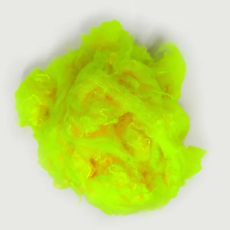 OEKO-TEX STANDARD YELLOW  1.5D*64MM Recycled Polyester staple Fiber