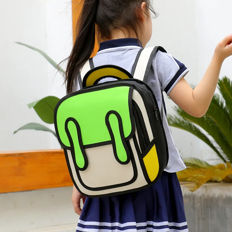 Custom 2 D Colorful Children Small Kids Baby Book Backpack Primary  School Bag backpacks for boys and girls