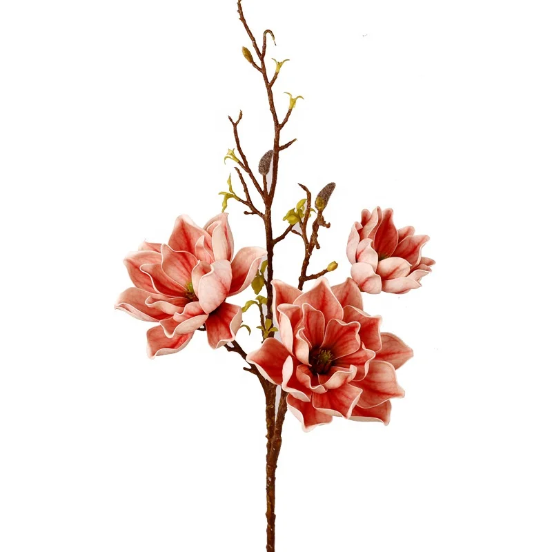 CDK 2025 Real Touch High Quality 108cm Artificial Magnolia Flower for Wedding Event Party Decoration