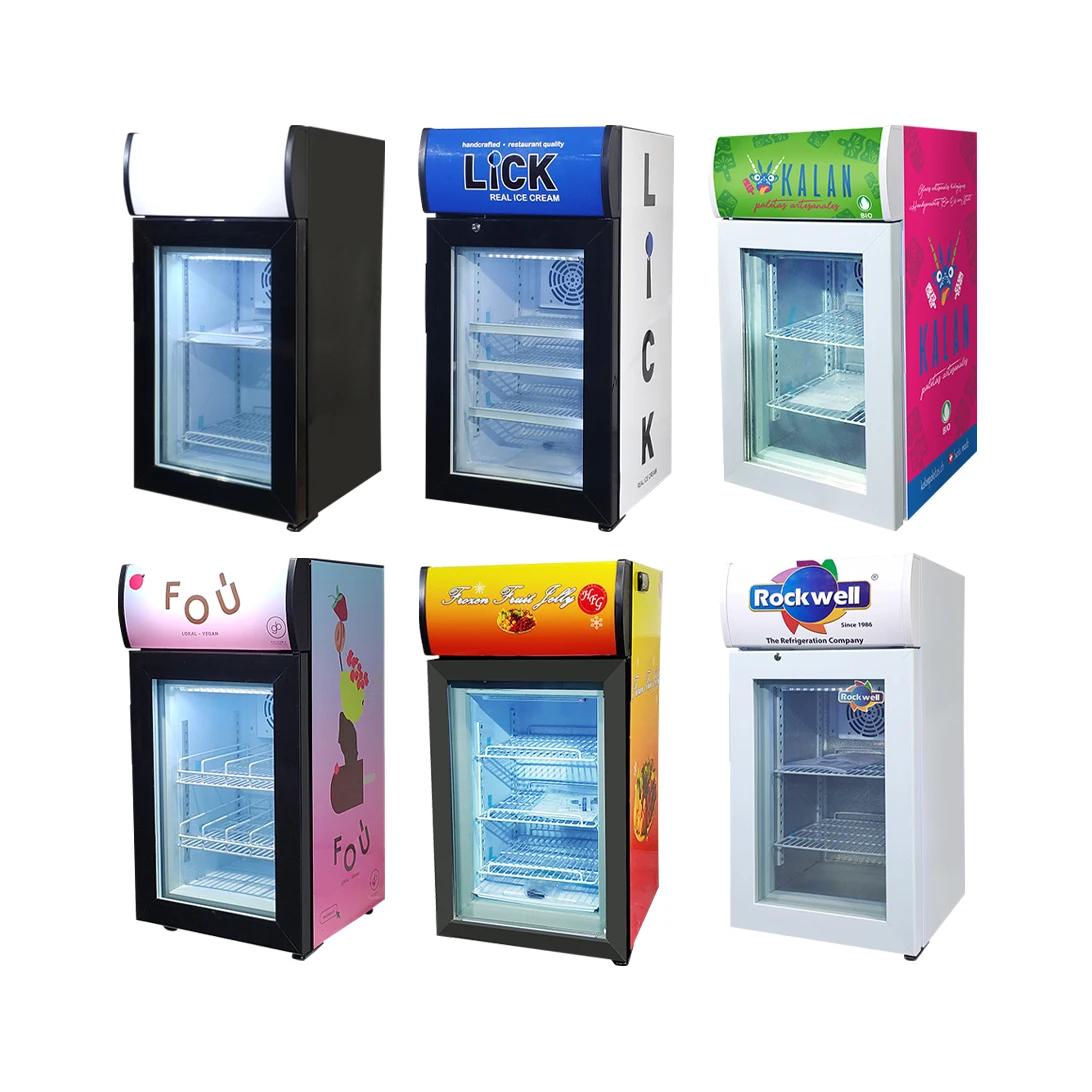 Meisda SD40B 40L wholesale mini commercial vertical ice cream display supermarket freezer with lampbox