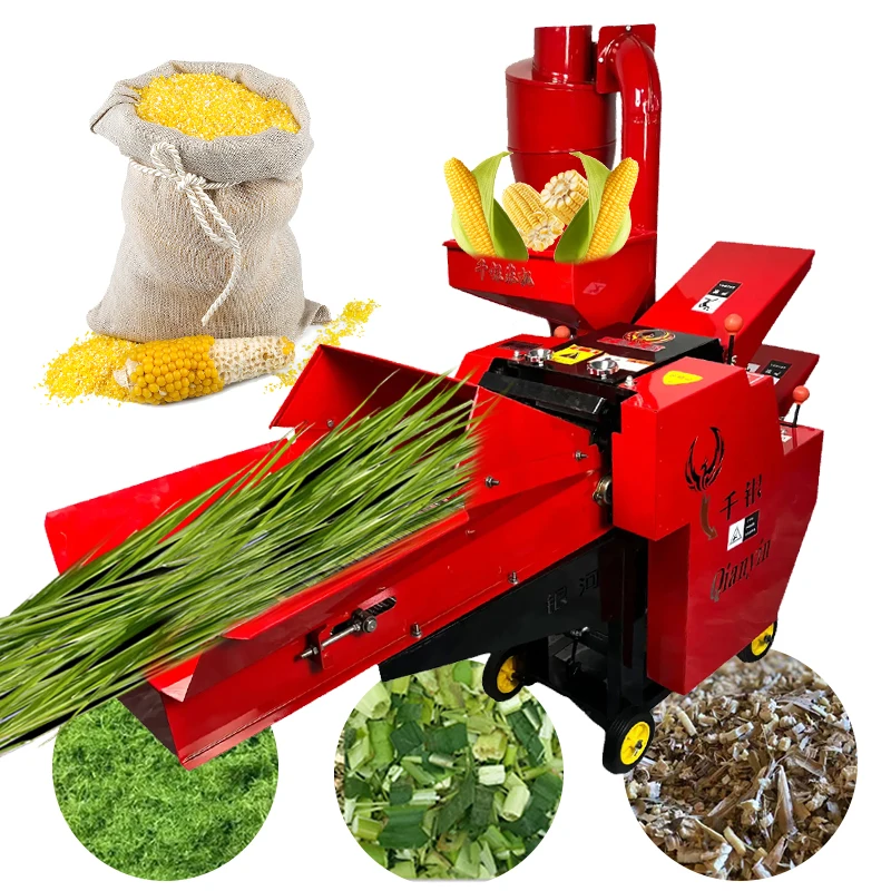 Automatic Feed hay Straw Silage Cutter Chaff Cutter Machine Animal Feed Farm Forage Grass Chopper Crusher Machine 4800kg/h