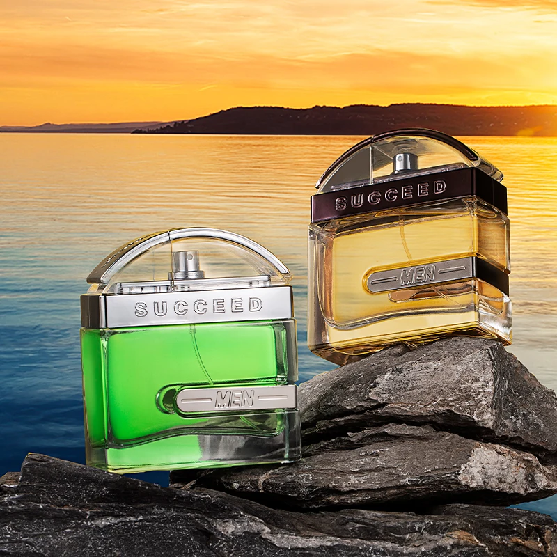 EDT men perfume of custom brand square perfume bottle packing with metal tin box Arabic style parfum spray