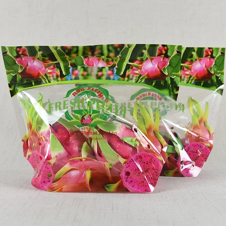 Custom Printing Keep Fresh Fruit Vegetable Packaging Bag Apple Banana Pitaya Grapes Packaging Stand Up Pouch