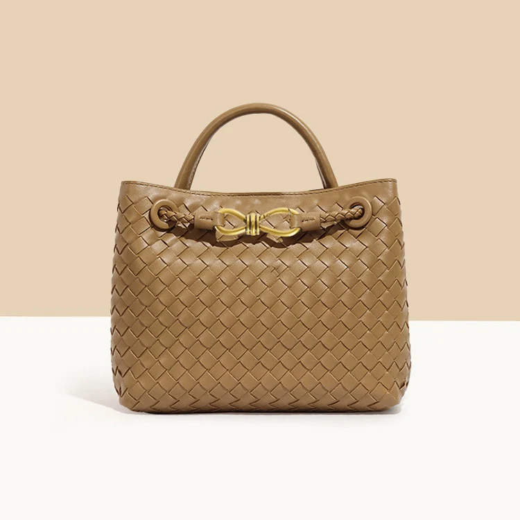 Supplier Wholesale 2024 new Fashion ladies Large hand bag PU Leather Woven Crossbody shoulder bags for women