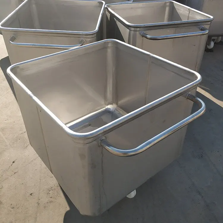Stainless Steel 304 lifting Meat trolley Cart buggy For Food Processing