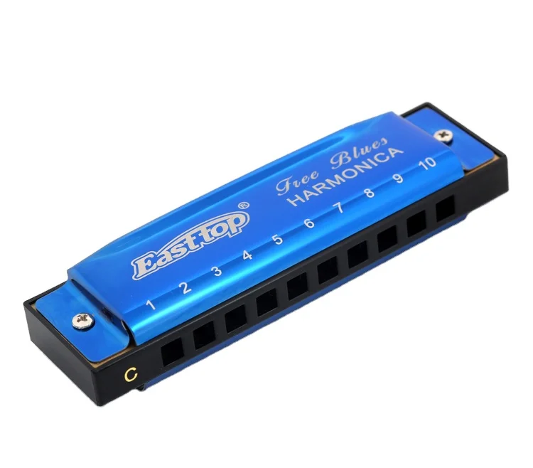 Easttop T003 10hole colorful high quality harmonica mouth organ