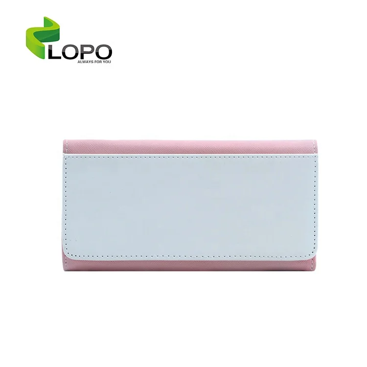 PU Leather Wallet Sublimation Blank Lady Purse for  Women Long Money Saving Paper Gift Box Gift Package Included