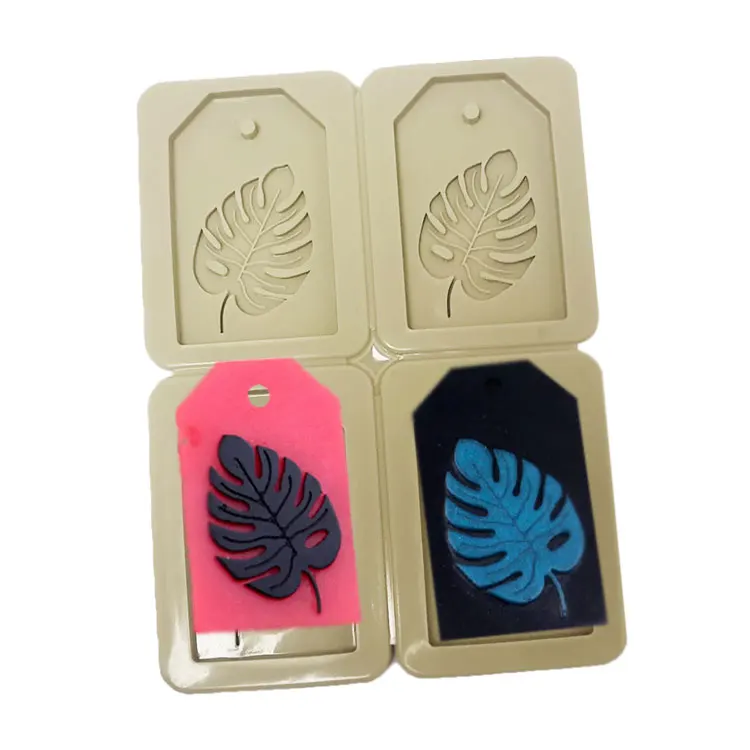 4 Cavity Rectangular Leaf Silicone resin scented candles Mold DIY Aromatherapy Handmade Soap Mold