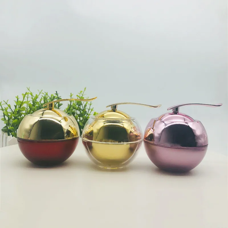 Apple shape 15g 30g 50g luxury cosmetic bottles acrylic bottle empty cosmetic cream jar Acrylic Jar Private Logo Cap