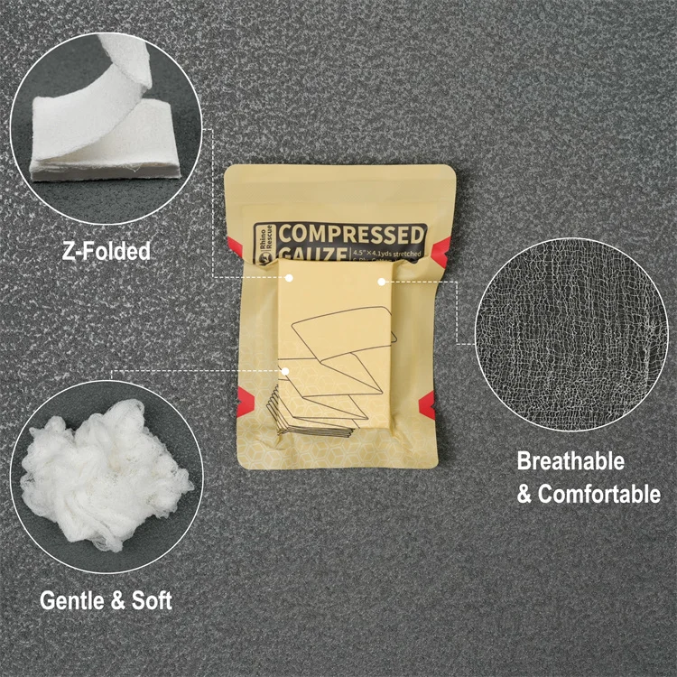 RHINO RESCUE 8PCS Individual Bleeding Control Kit, IFAK Trauma Kit, First Aid Refill Kit