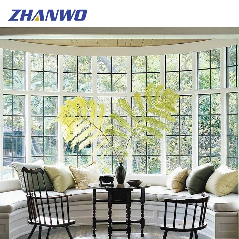 European Double Panels Swing Style Hurricane Impact Windows Casement