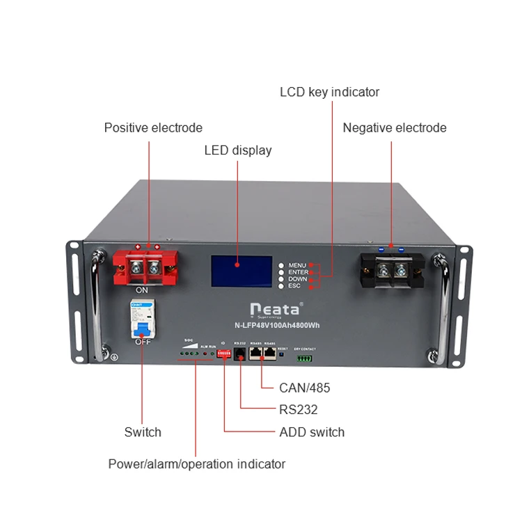 Neata Fast Charging Long Life Emergency Backup UPS Prismatic LiFePO4 48V 100Ah Lithium Ion Batteries