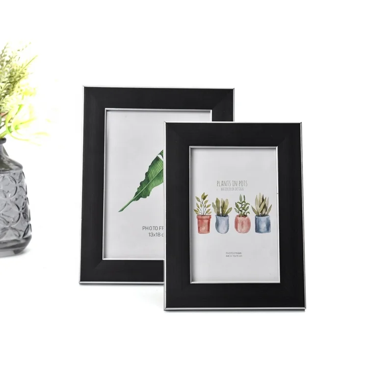 Black Tabletop Glass Sublimation Paper Plastic Decorative Frame Photo
