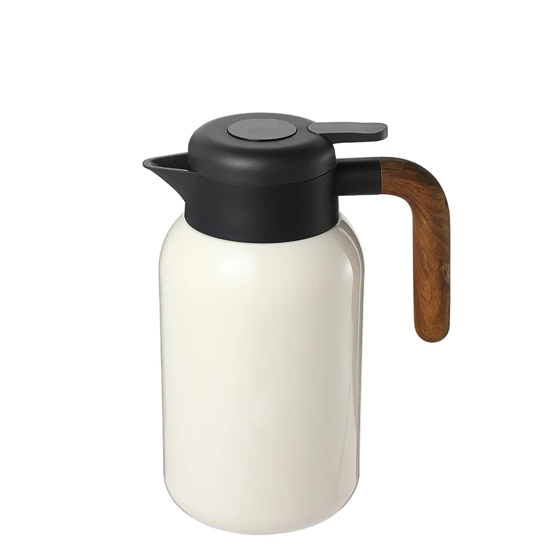 2L Double Wall Stainless Steel Temperature Smart Digital Coffee Display Tea Pot Water Kettle Cover Lid