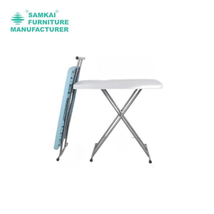 SK-ZDZ-H003 Height Adjustable Plastic Folding Table - Hot Selling Cafe and Garden Dining Table