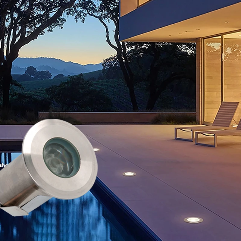 floor spotlight 220v floor 30mm deck stair step foot bridge 1w outdoor landscape led spotlight inground light with dali dimmable