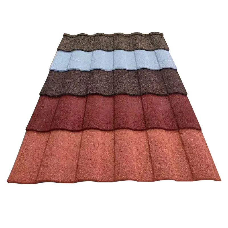 Mid America Colored Sand Coated Zinc Aluminium Alloy Roof Tiles Green Back Venting Roofing Sheet For Nigeria Villas